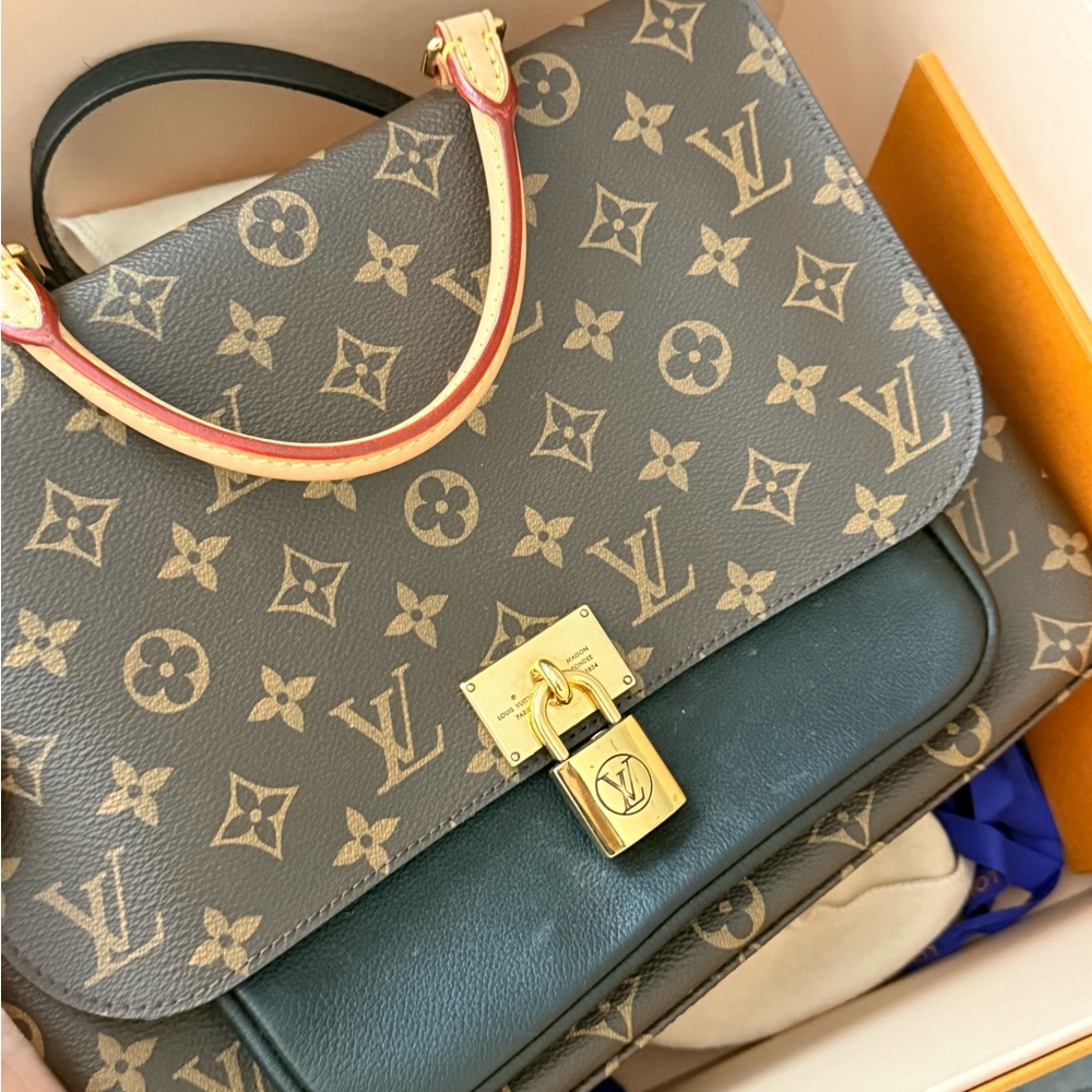 Louis Vuitton Brown and Black Monogram Satchel - Picture 2 of 3